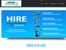 Tablet Screenshot of homegymhire.ie